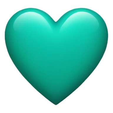 Teal heart sticker