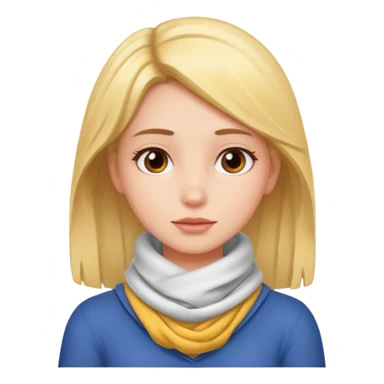 A girl with her hands wrapped around her neck  sticker