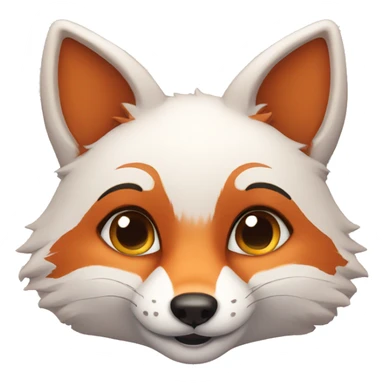 cute fox face sticker