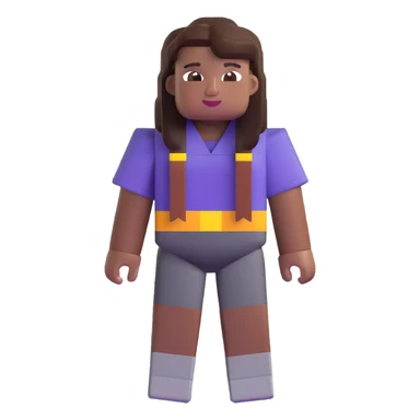 Nicole Byer as a Minecraft character sticker