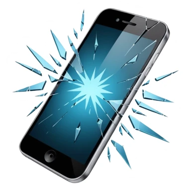 damaged phone sticker