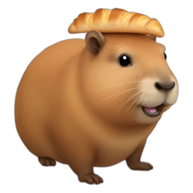 capybara-french-croissant sticker