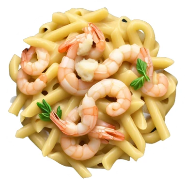 Alfredo pasta with Parmesan cheee sauce and shrimp  sticker
