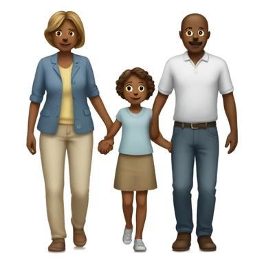 Family holding hands child in the middle sticker