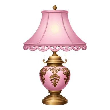 A pink lamp emoji, vintage and charming, with a classic design sticker