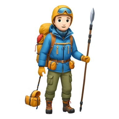 fullbody mountaineer sticker