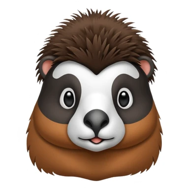 A penguin with a capybara on a its head sticker