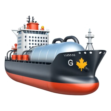 create an ultra realistic liquefied gas ship sticker