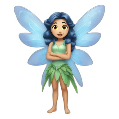 Silvermist from “disney fairies” with huge wings sticker