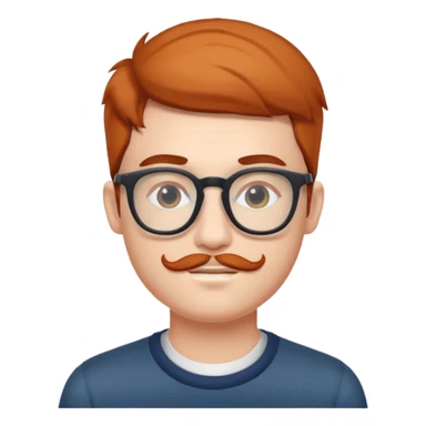 hipster eyeglass sticker