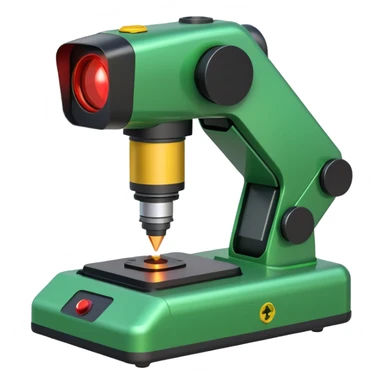 green robotic machine welding laser sticker