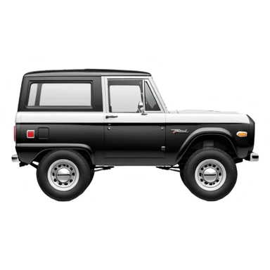1967 Black and White 2 tone  Ford Bronco sticker