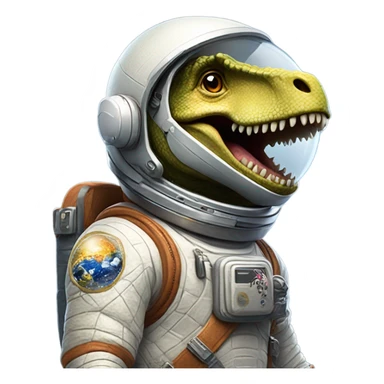 astronaut riding a dinosaur  sticker