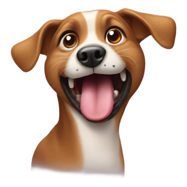 playful dog with tongue out sticker