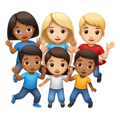 Boys and Girls Kids all ethnicity pack sticker