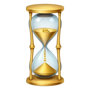 Sandglass with money sticker