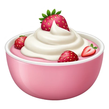 Strawberry yogurt sticker