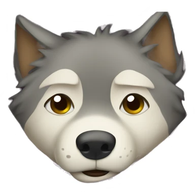 Sleepy wolf under blanket  sticker