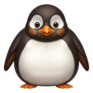 Fat Penguin Eating Chocolate sticker