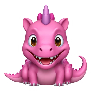 Pink dinosaur  sticker