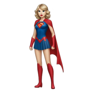 taylor swift wearing a superhero outfit full body sticker