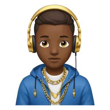 Avatar rapper with headphones  sticker