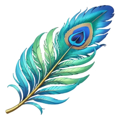 Krishna's feather sticker