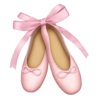 ballet shoes with long bow sticker