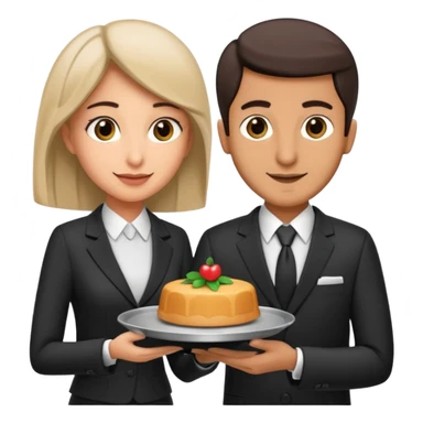 an Arab man tipping a female server sticker