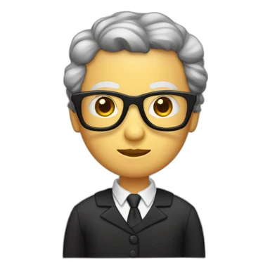 Profesor con cachucha con gafas con tapabocas y vestido negro sticker