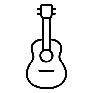 guitar simple icon sticker