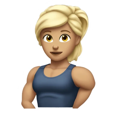 Strong muscle arm blonde girl sticker