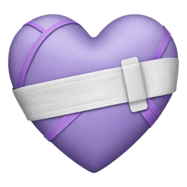 Heart Heart bandaged with subtle purple colour sticker
