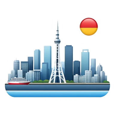 Create a tech founders day logo for japan using the tokyo and san francisco skyline  sticker