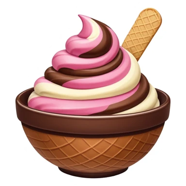Neapolitan ice creaM in a bowl sticker