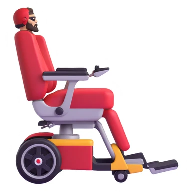 sleek superhero vehicle with hairy exterior, beard-fiber wheels, barber chair cockpit sticker