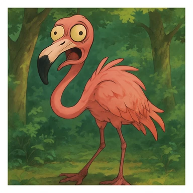 freaky flamingo sticker