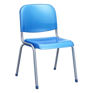 moving blue school plastic chair sticker