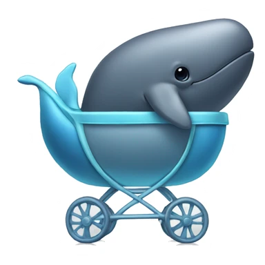 Whale in a stroller sticker