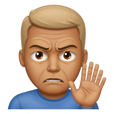 Angry man saying please stop talking  sticker