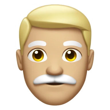White Bodybuilder with a moustache  sticker