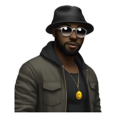 Maître GIMS en studio sticker