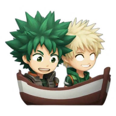 Deku ship and Bakugo sticker