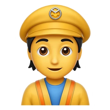 Kafasına şapka olan ve göz kırpan emoji sticker