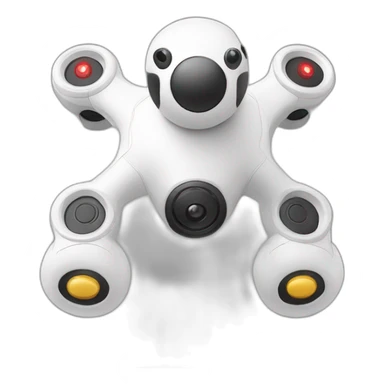 Teddy bear remote controlling drone sticker
