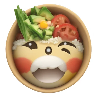 happy poke bowl sticker