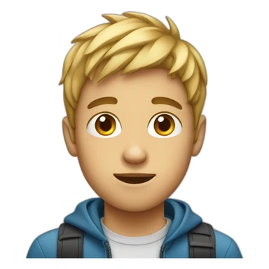 Boy with an iPhone on his ears sticker