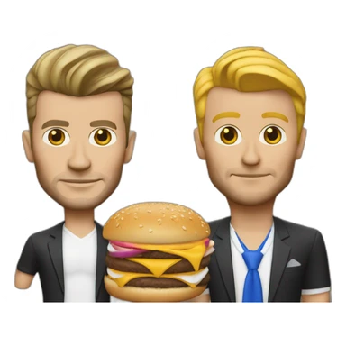 david beckam et un mac donald sticker