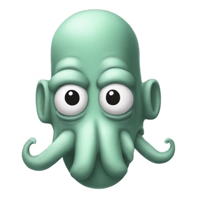 squidward with big nose sticker