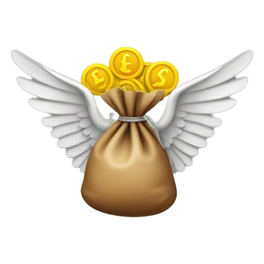 Money bag with wings sticker